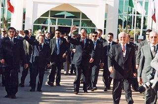 Arrivée des deux présidents à la résidence d'Etat El Bahia.