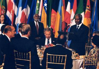 Déplacement aux Etats-Unis - déjeuner offert par M. Kofi Annan, secrétaire générale des Nations Unies aux chefs de délégations