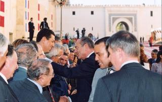 Déplacement au Maroc - le Président de la République salue M. Abdelatif Benazi joureur de rugby