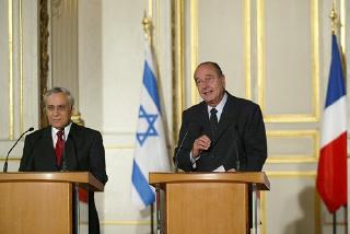 Conférence de presse du Président de la République et de M. Moshe Katsav, président de l'Etat d'Israël
