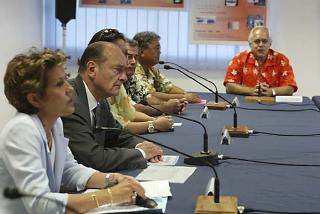 RÃ©union de travail du PrÃ©sident de la RÃ©publique et de Mme Brigitte Girardin, ministre de l'Outre-mer, avec des reprÃ©sentants de l ...