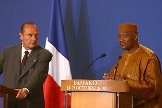 Conférence de presse du Président de la République et M. Amadou Toumani Touré au Palais des Congrès