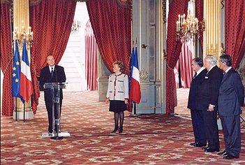 Allocution de M. Jacques Chirac, Président de la République, lors de la cérémonie d'investiture.
