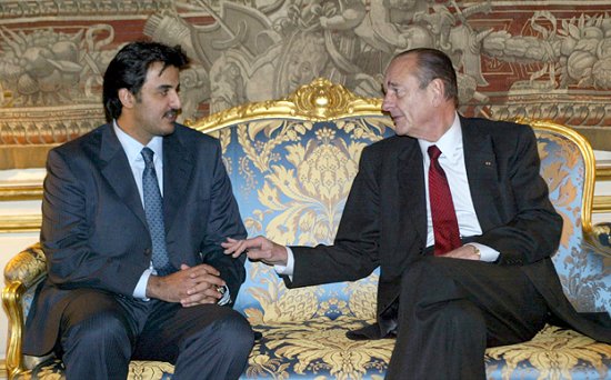 Entretien du Président de la République et de Son Altesse cheikh Tamin Bin Hamad Al Thani, prince héritier de l'Etat de Qatar