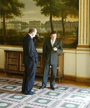 Rencontre du Président de la République et de M. Gerhard Schröder, chancelier de la République fédérale d'Allemagne