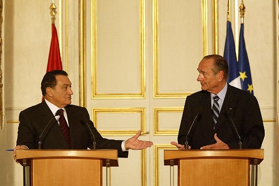 Point de presse conjoint du Président de la République et de M. Hosni Moubarak, Président de la République arabe d'Egypte