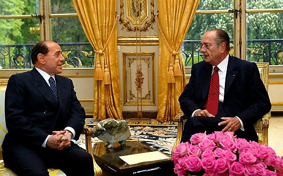Entretien du Président de la République et de M. Silvio Berlusconi, président du Conseil de la République italienne