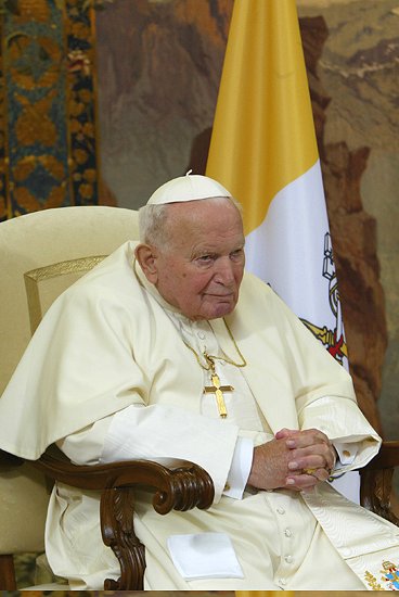 Cérémonie d'accueil du Pape Jean-Paul II