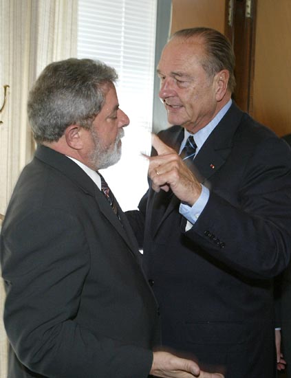 Entretien du Président de la République avec M. Luiz Inacio Lula da Silva