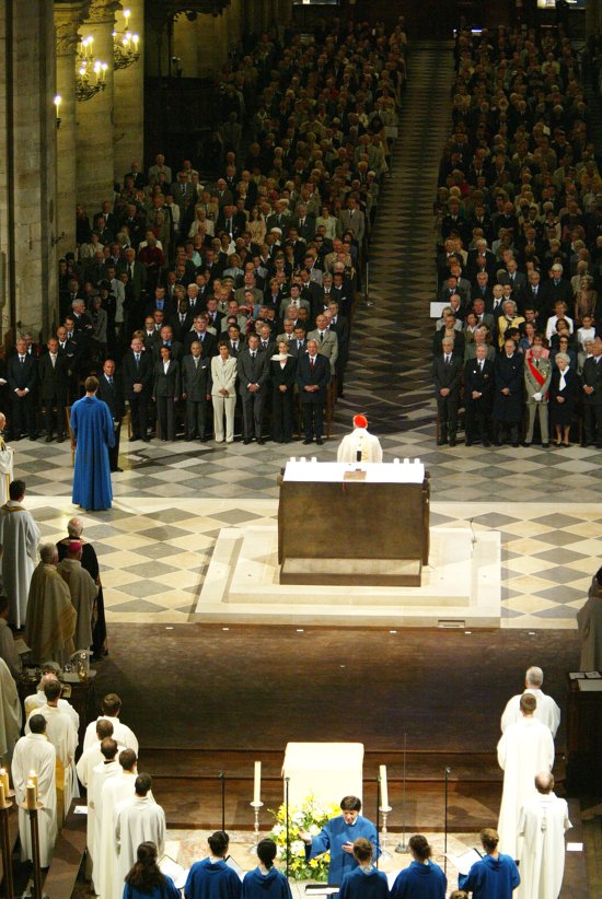 60ème anniversaire de la Libération de Paris - cérémonie religieuse (cathédrale Notre-Dame-de-Paris)