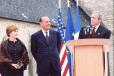 Allocution de M. George W. Bush, Président des Etats-Unis d'Amérique à l'issue de la cérémonie du souvenir en l'église Notre-Dame-de-la-Paix à Sainte-Mère-Eglise (Manche) .
