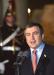 Point de presse informel de M. Mikhaïl Saakashvili, Président de la République de Georgie à l'issue son entrevue avec le Président de la République (cour d'honneur)