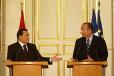 Point de presse conjoint du Président de la République et de M. Hosni Moubarak, Président de la République arabe d'Egypte
