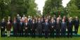 Conseil des ministres franco-allemand : photo de famille (parc)