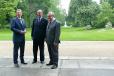 Journée de l'Europe - rencontre entre le Président de la République, M. Tony Blair, Premier ministre britannique et M. Jean-Pierre Raffarin, Premier ministre  (parc)