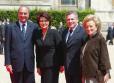 - 60Ã¨me anniversaire du dÃ©barquement en Normandie - le PrÃ©sident de la RÃ©publique et Mme Jacques Chirac, accueillent les membres de ... - 2