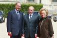 - 60Ã¨me anniversaire du dÃ©barquement en Normandie - le PrÃ©sident de la RÃ©publique et Mme Jacques Chirac, accueillent les membres de ... - 6