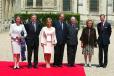 - 60Ã¨me anniversaire du dÃ©barquement en Normandie - le PrÃ©sident de la RÃ©publique et Mme Jacques Chirac, accueillent les membres de ... - 4