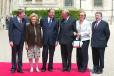 - 60Ã¨me anniversaire du dÃ©barquement en Normandie - le PrÃ©sident de la RÃ©publique et Mme Jacques Chirac, accueillent les membres de ... - 7