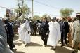Arrivée du Président de la République et de M. M. Amadou Toumani Touré, Président de la République du Mali Place de l'Indépendance