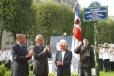Inauguration par le Président de la République en présence de Mme Micheline Chaban-Delmas veuve de l'ancien maire de Bordeaux, de l'esplanade 