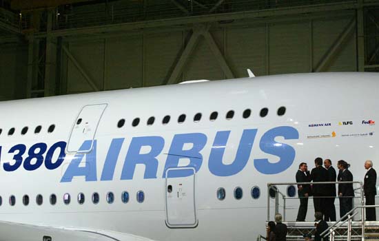 La partie centrale de l'Airbus.