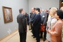 Photo : Visite de l'exposition des peintres impressionistes