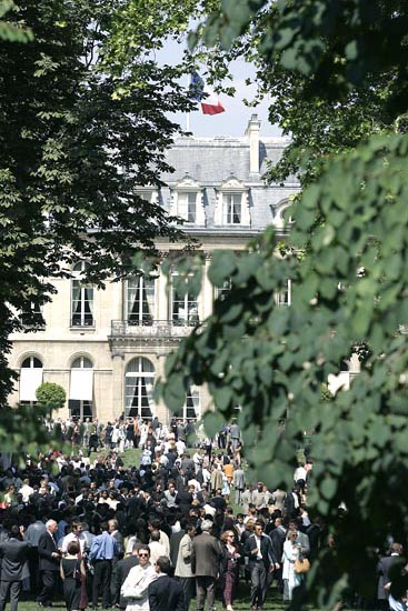 Réception offerte au Palais de l'Elysée . 