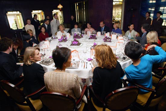 Déjeuner privé avec des personnalités culturelles françaises et chinoises