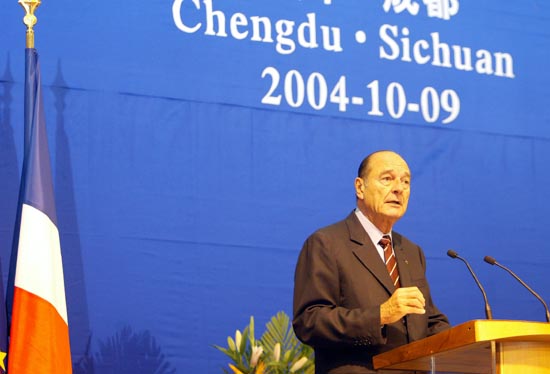 Discours du Président de la République sur les enjeux du partenariat économique industriel et technologique entre la France et la Chine