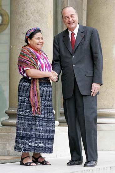 Rencontre avec Mme Rigoberta Menchu.